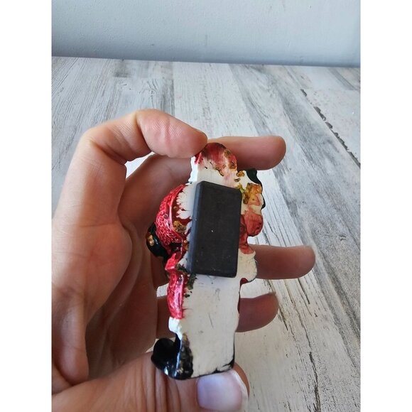 Vintage Santa magnet tree Xmas decor fridge - Picture 10 of 10